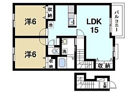 奈良県奈良市敷島町2丁目（賃貸アパート2LDK・2階・62.28㎡） その2