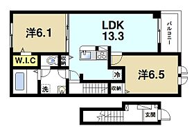 メゾン　ラフィーネII  ｜ 京都府木津川市加茂町里中門伝（賃貸アパート2LDK・2階・59.58㎡） その1