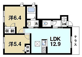 カーサレジオＡ  ｜ 京都府木津川市城山台6丁目（賃貸アパート2LDK・1階・52.26㎡） その2