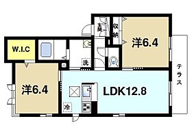 フェリオ城山台イースト  ｜ 京都府木津川市城山台1丁目（賃貸マンション2LDK・1階・59.41㎡） その2