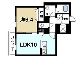 奈良県生駒市西松ケ丘（賃貸マンション1LDK・3階・44.47㎡） その2