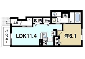 奈良県奈良市中山町（賃貸アパート1LDK・1階・44.22㎡） その2