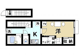 奈良県奈良市菅原東1丁目22-23（賃貸アパート1K・2階・26.08㎡） その2