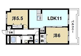 奈良県生駒郡安堵町大字東安堵（賃貸マンション2LDK・6階・56.00㎡） その2