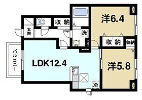 ハッピーストーリー  ｜ 京都府木津川市城山台1丁目（賃貸アパート2LDK・1階・56.83㎡） その2