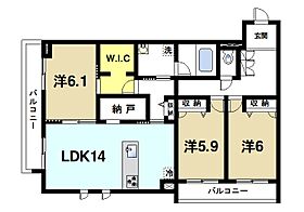 ShaMaison　ForestaII  ｜ 奈良県奈良市大宮町6丁目（賃貸マンション3LDK・3階・86.88㎡） その2