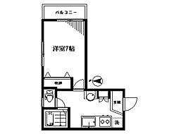 シティプラザ荻窪 1Kの間取図画像