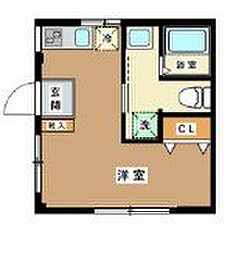 青葉マンション ワンルームの間取図画像