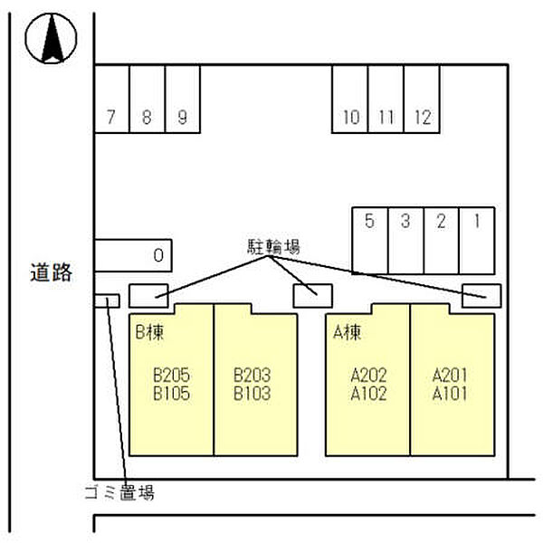 セジュールロハス　B棟 B205｜和歌山県有田市港町(賃貸アパート3LDK・2階・66.97㎡)の写真 その3