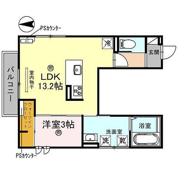 神前ウエストワンズ 301｜和歌山県和歌山市神前(賃貸アパート1LDK・3階・43.32㎡)の写真 その2