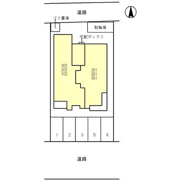 (仮)COMU　TERRACE 202｜和歌山県和歌山市北田辺丁(賃貸アパート2LDK・2階・68.54㎡)の写真 その3