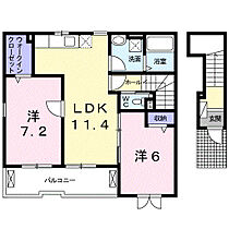 ラ・ヴィーユIII 201 ｜ 和歌山県海南市沖野々96番地1（賃貸アパート2LDK・2階・59.34㎡） その2