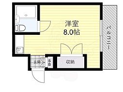 クオリティ鷹殿 ワンルームの間取図画像