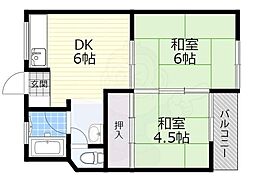 ハイツ双葉 2DKの間取図画像