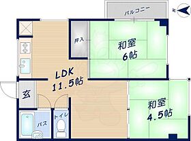 大阪府東大阪市昭和町20番3号（賃貸マンション2LDK・3階・41.67㎡） その2