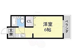 ハイム瓜生堂 ワンルームの間取図画像