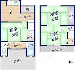 🉐敷金礼金0円！🉐上六万寺町6-30貸家