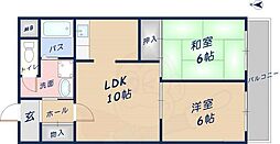 メゾン三角 2LDKの間取図画像