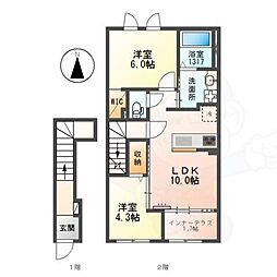 間取図画像 2LDK