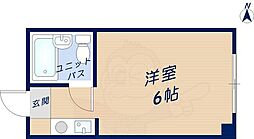 石切第二ハイツ ワンルームの間取図画像