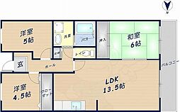 M-3・タカイ 3LDKの間取図画像