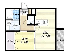 GardenHillHYOTANYAMA 1LDKの間取図画像