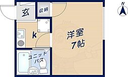 ラ・メゾン・ペンギン 1Kの間取図画像