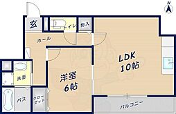 エミーユ2 ワンルームの間取図画像
