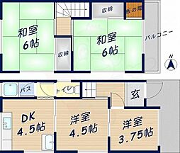 🉐敷金礼金0円！🉐六万寺町3丁目戸建