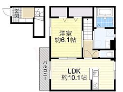 エスベランサB棟 1LDKの間取図画像
