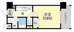 エトワールフィラント 1Kの間取図画像