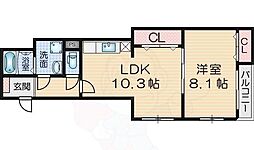 クレインコートSAKURA 1LDKの間取図画像