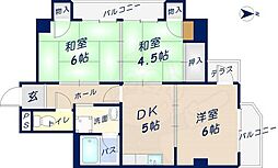 シルフィード 3DKの間取図画像