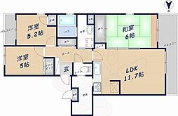 グランビュー山手 3LDKの間取図画像