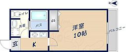 新石切デルフコート 1Kの間取図画像
