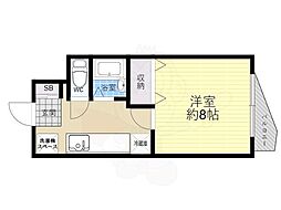 北口ハイツ1 1Kの間取図画像