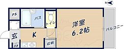 プレミール・メゾン 1Kの間取図画像