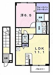 エテルノフィオーレ 1LDKの間取図画像