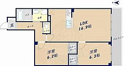 FuMoSe新石切 2LDKの間取図画像