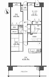 ルミナス上幟町エクセレール 3LDKの間取図画像
