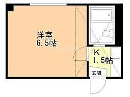 グランドピア12 1Kの間取図画像
