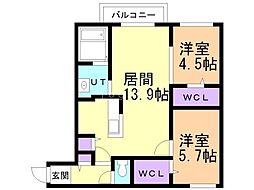 間取図画像 2LDK