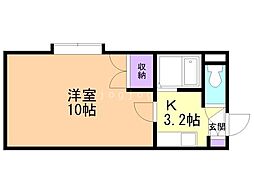 アルテピアッツァ 1Kの間取図画像