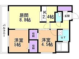 間取図画像 2LDK