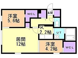 間取図画像 2LDK