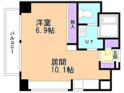 カトレア南8条 1LDKの間取図画像