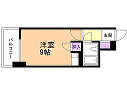 チサンマンション円山3 ワンルームの間取図画像