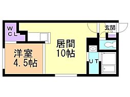 札幌市中央区南二十条西8丁目マンション 1LDKの間取図画像