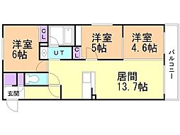 札幌市電2系統 西線9条旭山公園通駅 徒歩8分 3階/-