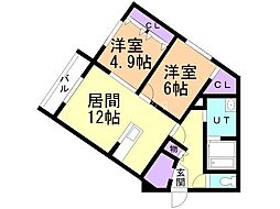 間取図画像 2LDK